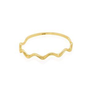 NWT Denise Minimalist Waves Ring // 10K Italian Solid Gold